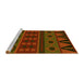 Sideview of Machine Washable Transitional Tomato Red Rug, wshpat2800yw