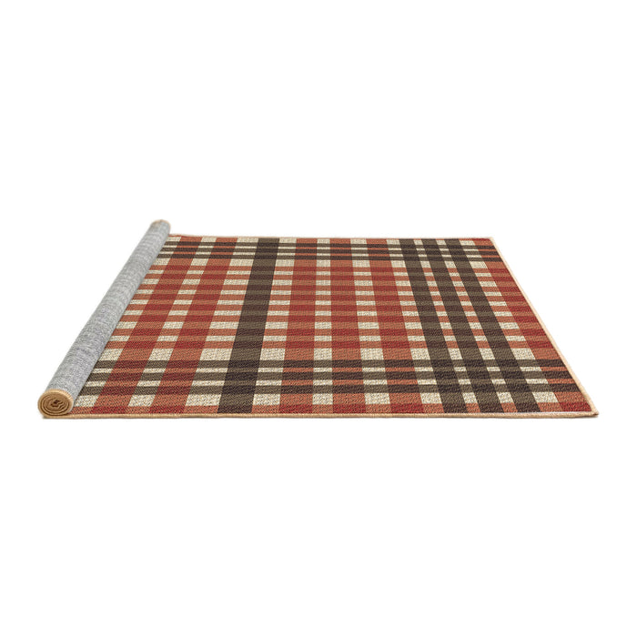 Sideview of Machine Washable Transitional Fire Brick Red Rug, wshpat2802brn