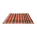 Sideview of Machine Washable Transitional Orange Rug, wshpat2802org