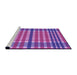 Sideview of Machine Washable Transitional Purple Rug, wshpat2802pur