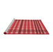 Sideview of Machine Washable Transitional Red Rug, wshpat2802rd