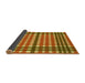 Thickness of Patterned Mahogany Brown Rug, pat2802yw