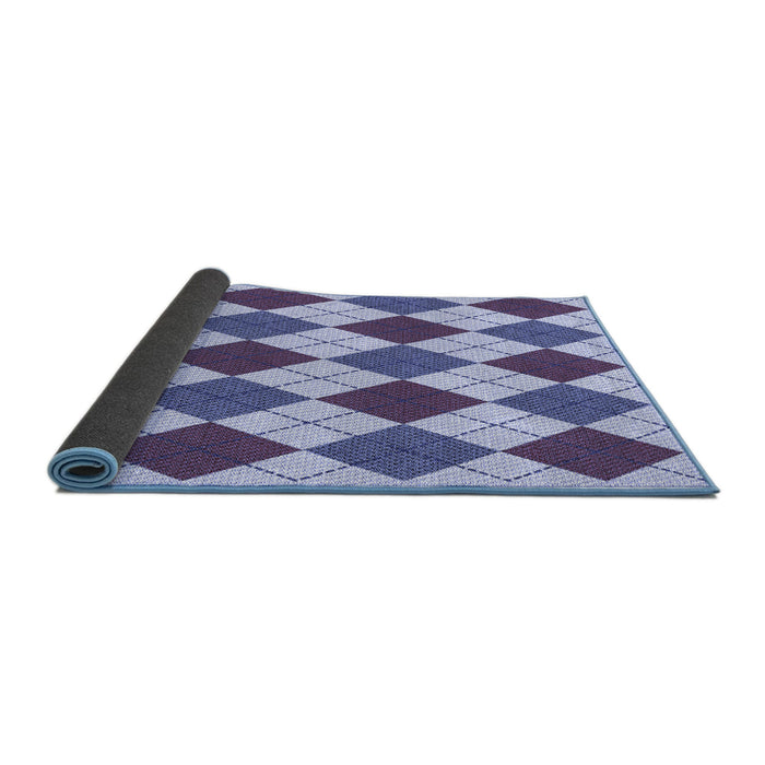 Thickness of Patterned Deep Periwinkle Purple Rug, pat2803blu