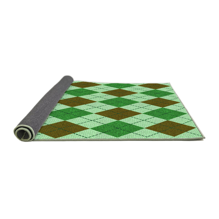 Thickness of Patterned Green Rug, pat2803grn