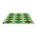 Sideview of Machine Washable Transitional Green Rug, wshpat2803grn