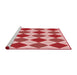 Sideview of Machine Washable Transitional Pink Rug, wshpat2803rd