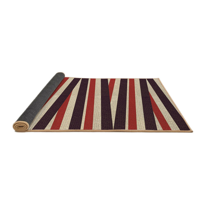 Thickness of Patterned Burgundy Red Rug, pat2805brn