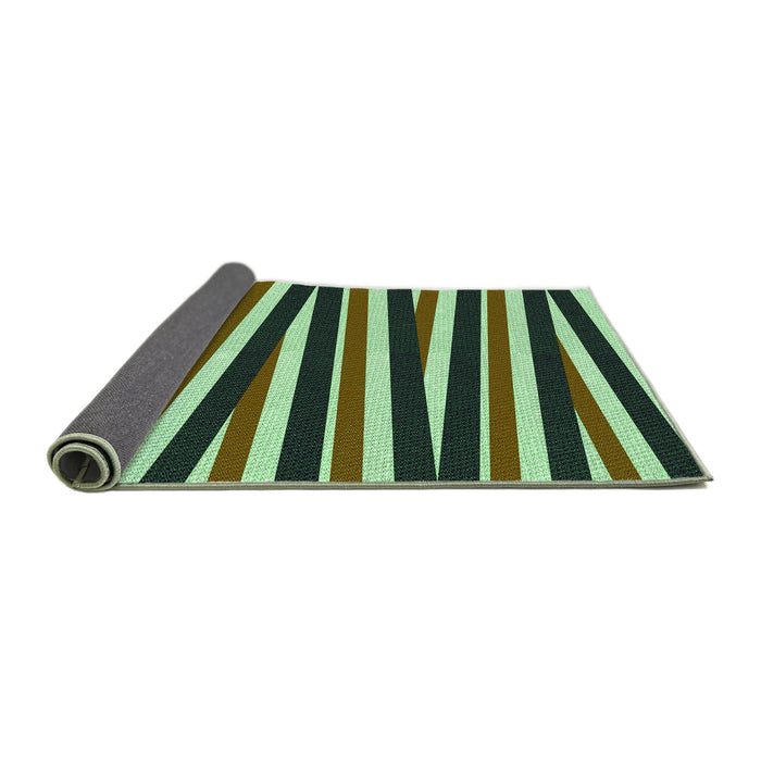 Thickness of Patterned Dark Coffee Brown Rug, pat2805grn