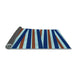 Thickness of Patterned Denim Blue Rug, pat2805lblu