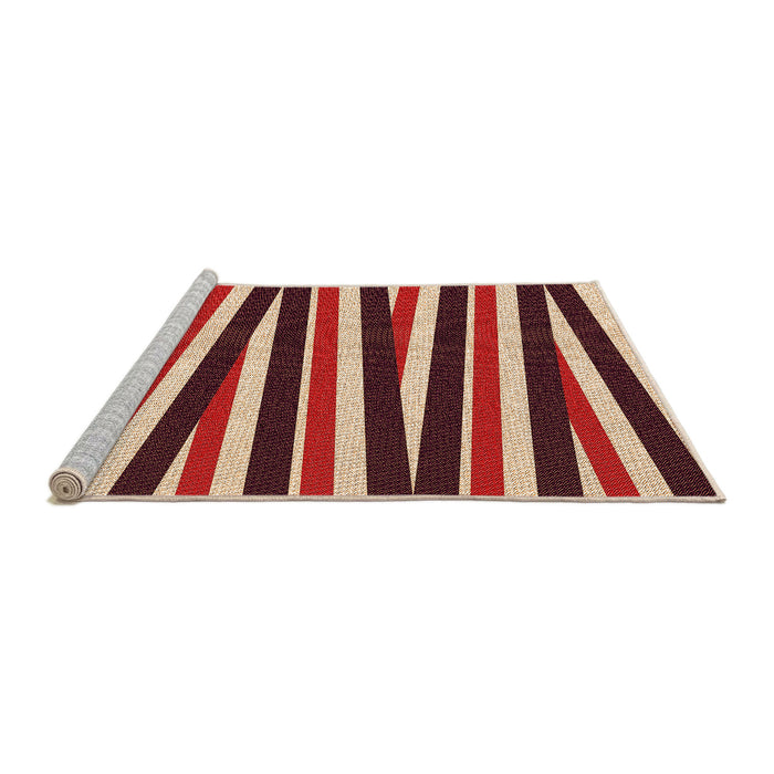 Sideview of Machine Washable Transitional Cranberry Red Rug, wshpat2805org