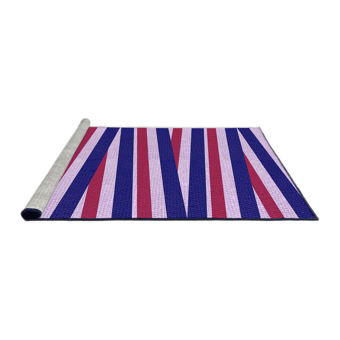Sideview of Machine Washable Transitional Bright Purple Rug, wshpat2805pur