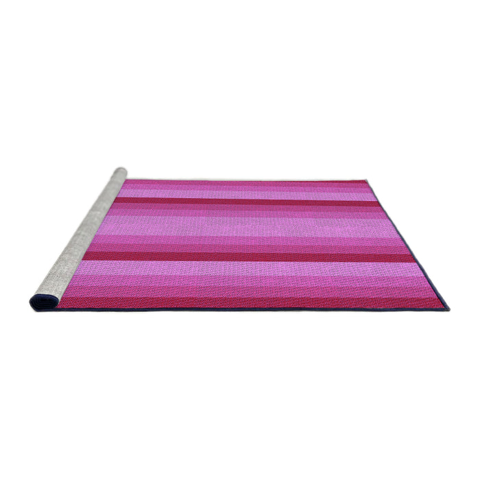 Sideview of Machine Washable Transitional Deep Pink Rug, wshpat2806pur