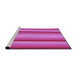 Sideview of Machine Washable Transitional Deep Pink Rug, wshpat2806pur