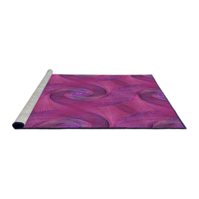 Sideview of Machine Washable Transitional Medium Violet Red Pink Rug, wshpat2807pur