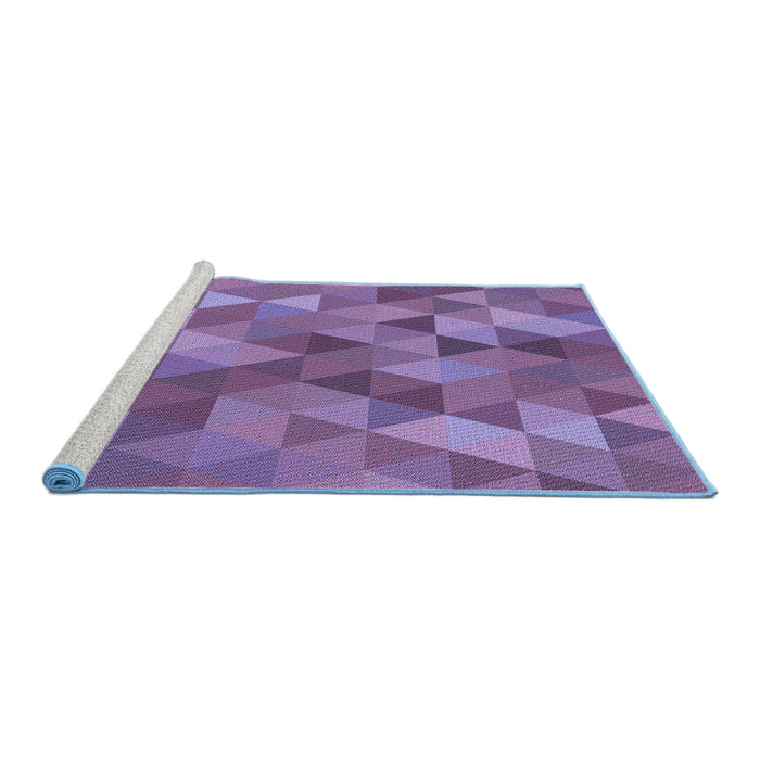 Sideview of Machine Washable Transitional Purple Rug, wshpat2808blu