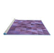 Sideview of Machine Washable Transitional Purple Rug, wshpat2808blu