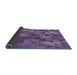 Thickness of Patterned Purple Rug, pat2808blu