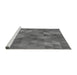 Sideview of Machine Washable Transitional Carbon Gray Rug, wshpat2808gry