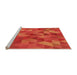 Sideview of Machine Washable Transitional Orange Red Orange Rug, wshpat2808org