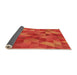 Thickness of Patterned Orange Red Orange Rug, pat2808org