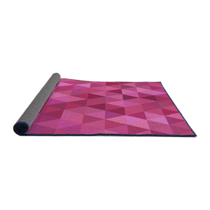 Thickness of Patterned Neon Pink Rug, pat2808pur