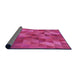 Thickness of Patterned Neon Pink Rug, pat2808pur