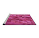 Sideview of Machine Washable Transitional Neon Pink Rug, wshpat2808pur