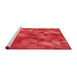 Sideview of Machine Washable Transitional Red Rug, wshpat2808rd