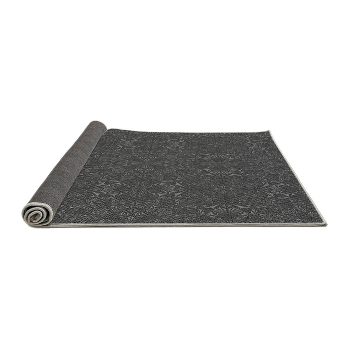 Thickness of Patterned Smokey Gray Rug, pat2809gry
