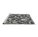 Sideview of Machine Washable Transitional Cloud Gray Rug, wshpat281gry