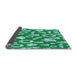 Thickness of Patterned Turquoise Green Rug, pat281lblu