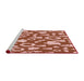 Sideview of Machine Washable Transitional Mahogany Brown Rug, wshpat281rd