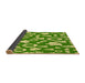 Thickness of Patterned Yellow Green Rug, pat281yw