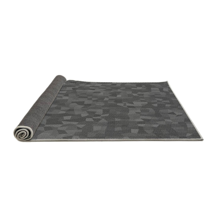 Thickness of Patterned Black Rug, pat2810gry