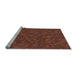 Sideview of Machine Washable Transitional Chestnut Red Rug, wshpat2810lblu