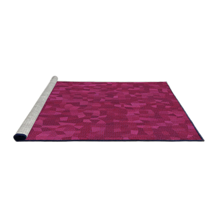 Sideview of Machine Washable Transitional Crimson Red Rug, wshpat2810pur