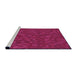 Sideview of Machine Washable Transitional Crimson Red Rug, wshpat2810pur