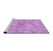 Sideview of Machine Washable Transitional Blossom Pink Rug, wshpat2811pur