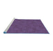 Sideview of Machine Washable Transitional Purple Rug, wshpat2812blu