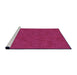 Sideview of Machine Washable Transitional Crimson Red Rug, wshpat2812pur