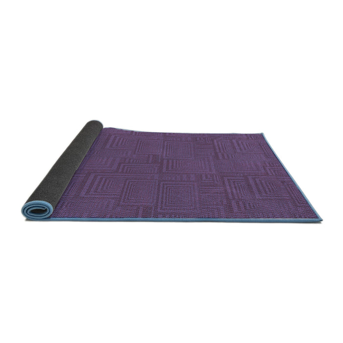 Thickness of Patterned Purple Rug, pat2813blu