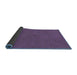 Thickness of Patterned Purple Rug, pat2813blu