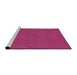 Sideview of Machine Washable Transitional Deep Pink Rug, wshpat2813pur