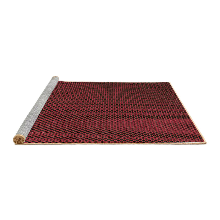 Sideview of Machine Washable Transitional Red Brown Rug, wshpat2814brn