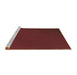 Sideview of Machine Washable Transitional Red Brown Rug, wshpat2814brn