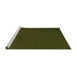 Sideview of Machine Washable Transitional Olive Green Rug, wshpat2814grn