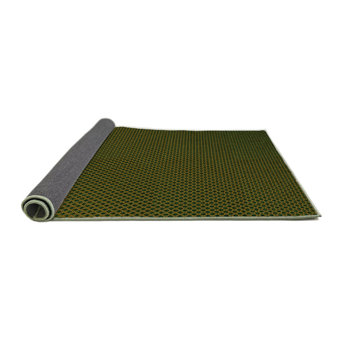 Thickness of Patterned Olive Green Rug, pat2814grn
