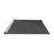 Sideview of Machine Washable Transitional Charcoal Black Rug, wshpat2814gry