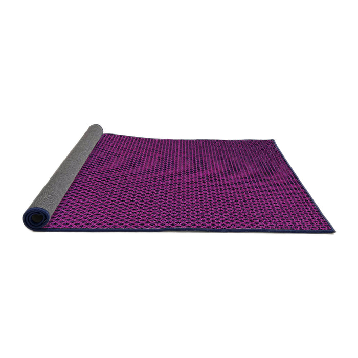 Thickness of Patterned Fuchsia Magenta Purple Rug, pat2814pur