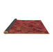 Thickness of Patterned Red Rug, pat2815brn